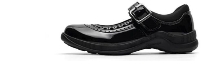 Girls black dress school Shoe - Image 4
