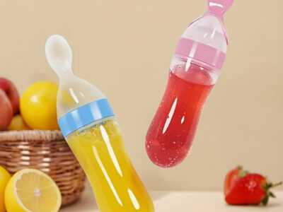 Silicone feeder bottle with feeder