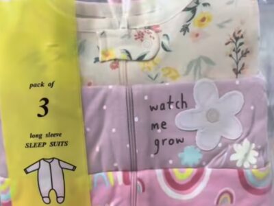 UK Zip sleepsuit 0-3,3-6,6-9 months