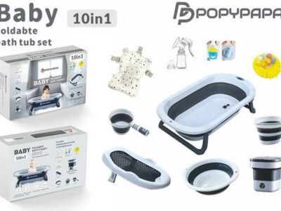 Foldable 10 in 1 Baby Bath Set with washing machine